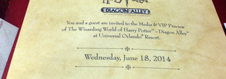 VIP preview invite to diagon alley at Universal Orlando