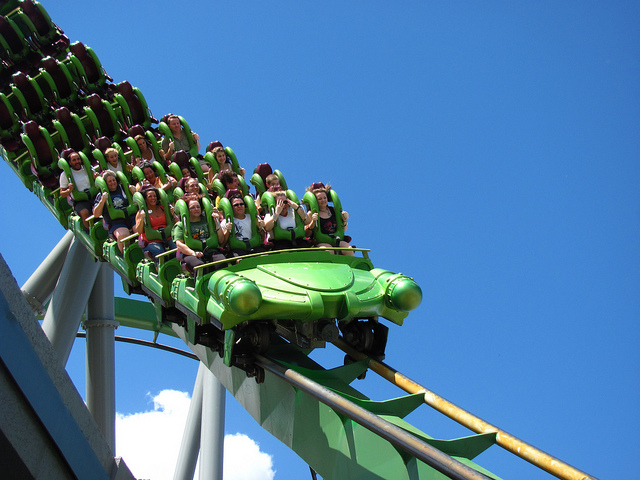 The Hulk roller coaster