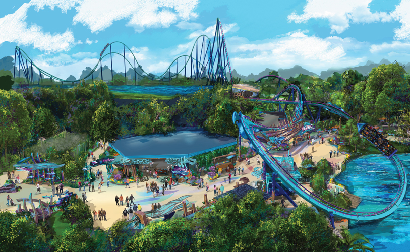 Mako new SeaWorld ride - Plaza birds eye view