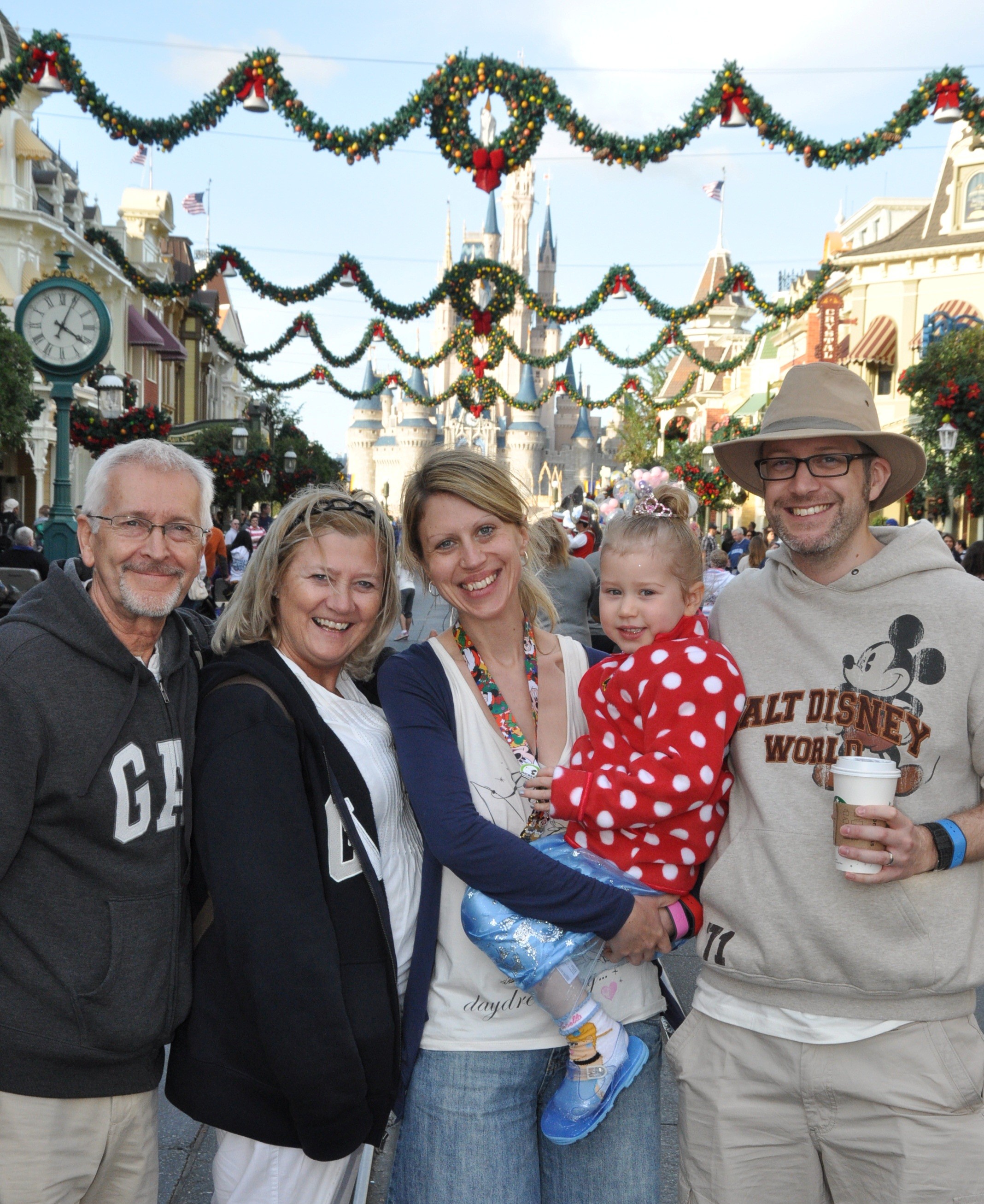 Disney World Family photo at Christmas