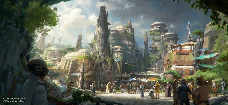 How Star wars land expansion at Disney world concept art