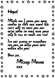 Letter From Mickey