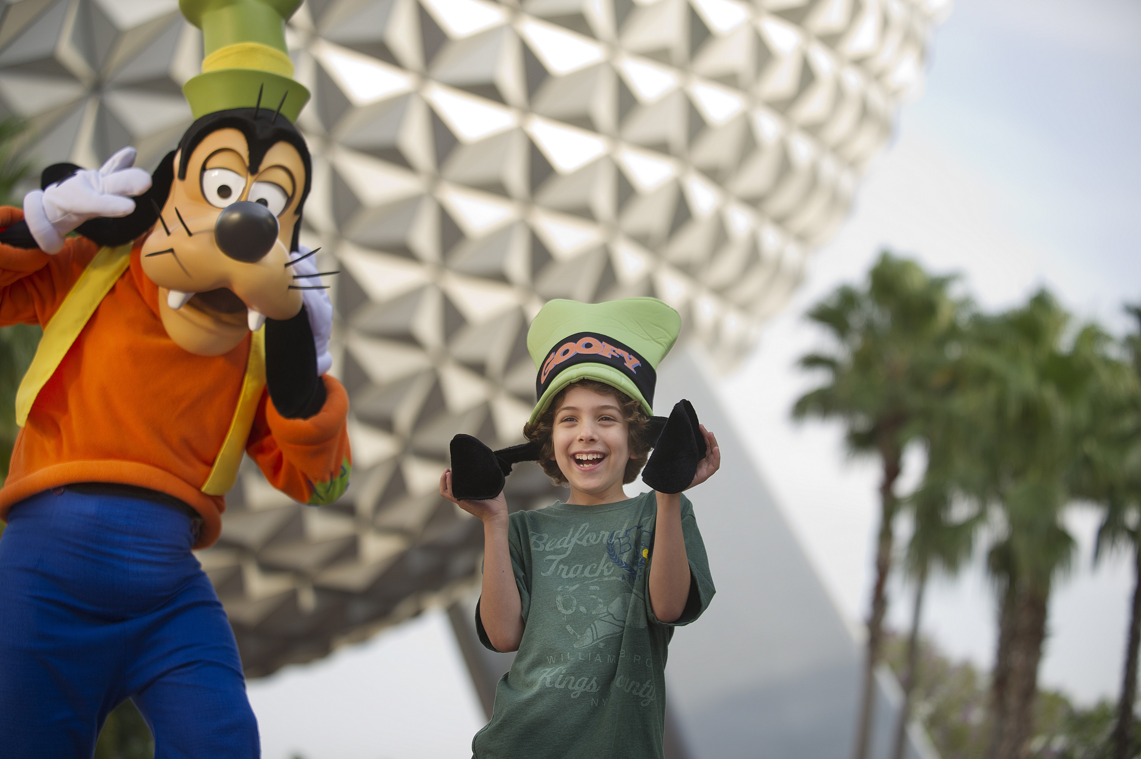 Goofy at epcot spaceship earth